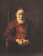 REMBRANDT Harmenszoon van Rijn Portrait of an Old Man in Red ry oil